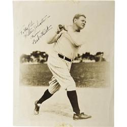 1930's Babe Ruth Signed Photograph. Remove one