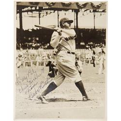 1940's Babe Ruth Signed Photograph. This classi