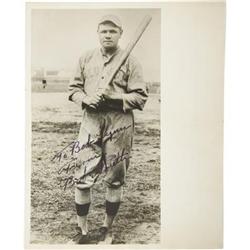 1940's Babe Ruth Signed Photograph in Boston Red