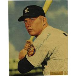 Early 1950's Mickey Mantle Signed Magazine Photo