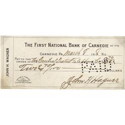 1918 Honus Wagner Signed Card. Just six months