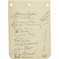 1927 Philadelphia Athletics Team Signed Album Pa