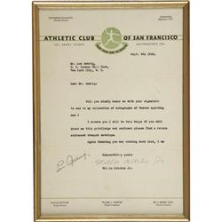 1932 Lou Gehrig Signed Autograph Request Letter.