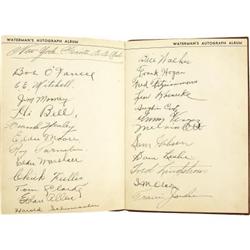 Early 1930's Autograph Album Signed by Giants, P