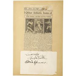 1930's Babe Ruth & Tris Speaker Signed Album Pag