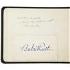 Image 1 : Late 1930's Autograph Book Signed by Babe Ruth,