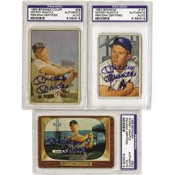 1952 Bowman Mickey Mantle #101 Card, Signed