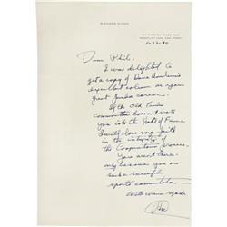 1990 Richard Nixon Handwritten Letter to Phil Ri