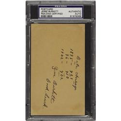 Circa 1936 Jesse Burkett Signed Government Postc