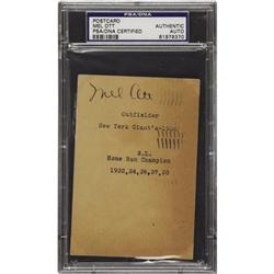 1936 Mel Ott Signed Government Postcard. The th