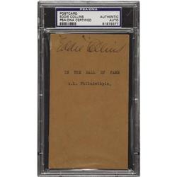 1939 Eddie Collins Signed Government Postcard.