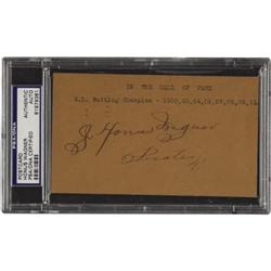 1941 Honus Wagner Signed Government Postcard. T