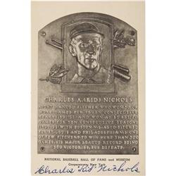 Circa 1950 Charles "Kid" Nichols Signed Black &