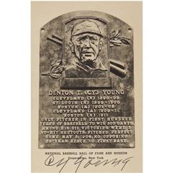 Circa 1950 Cy Young Signed Black & White Hall of
