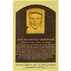Circa 1970 Jackie Robinson Signed Gold Hall of F