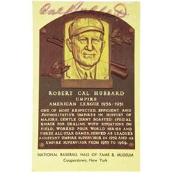 Circa 1976 Cal Hubbard Signed Gold HOF Plaque