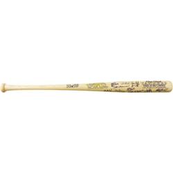 1999 New York Yankees Team Signed Bat. The most