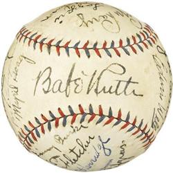 1932 New York Yankees Team Signed Baseball