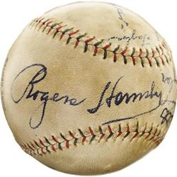 1932 Chicago Cubs Stars Signed Baseball with Tri