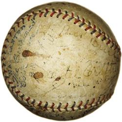1930's Tour of Japan/Hawaii Signed Baseball with
