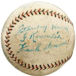 1935 Chicago Cubs Team Signed Baseball. Since b
