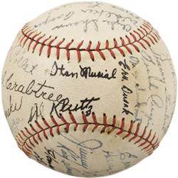 1941 St. Louis Cardinals Team Signed Baseball. S