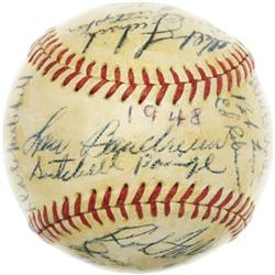 1948 Cleveland Indians Team Signed Baseball. In