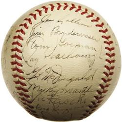 1952 New York Yankees Team Signed Baseball. Wit