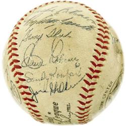1955 Brooklyn Dodgers Team Signed Baseball