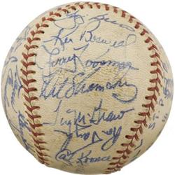 1969 New York Mets Team Signed Baseball. Amazin