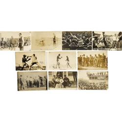 1910 Johnson vs. Jeffries "Dana" Postcard Huge Lot