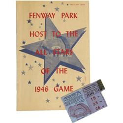 1946 All-Star Game Program & Ticket Stub. The g