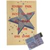 Image 1 : 1946 All-Star Game Program & Ticket Stub. The g