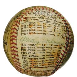 Sosnak Art Mickey Cochrane Signed Baseball
