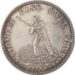 1861 Pioneer Base Ball Club Token. It is report