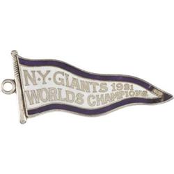 1921 New York Giants Silver Season Pass. The Po