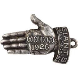 1926 New York Giants Silver Season Pass. A welco