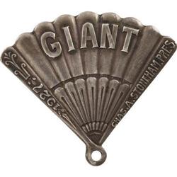 1927 New York Giants Silver Season Pass. Though