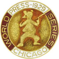 1929 World Series Press Pin (Chicago Cubs). The
