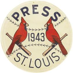 1943 World Series Press Pin (St. Louis Cardinals