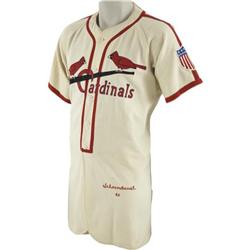 1945 "Red" Schoendienst Game Worn Rookie Uniform