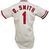 Image 2 : Mid-1980's Ozzie Smith Game Worn Jersey. Widely