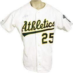 1991 Mark McGwire Game Worn Jersey. A fifth con