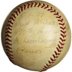 1977 Willie McCovey Career #470 Home Run Basebal