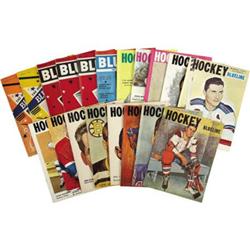 1955-59 Blueline Hockey Magazine Lot of 19