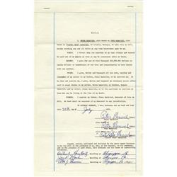 1972 Peter Maravich Triple-Signed Last Will & Te