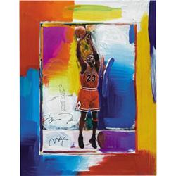 Michael Jordan Signed Peter Max Lithograph with