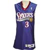 Image 1 : 2000-01 Allen Iverson Game Worn Jersey. Road bl