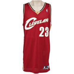 2003-04 Lebron James Game Worn Rookie Jersey. A