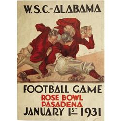 1931 Rose Bowl Program & Ticket Stub. In just a